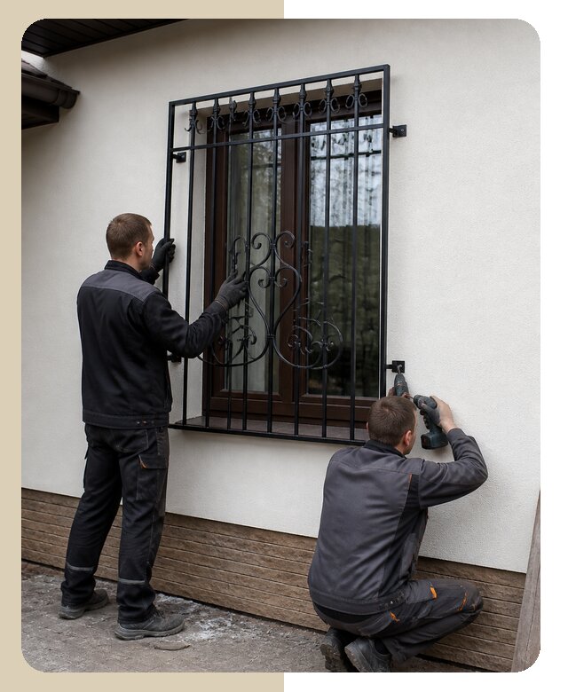Установка накладных оконных решеток под ключ в Чехове